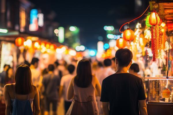 成都春熙路步行街夜市：繁华都市中的热闹与魅力图1